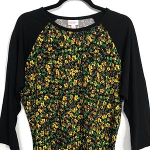 NWT! LuLaRoe Randy Raglan Baseball Tee Shirt Large